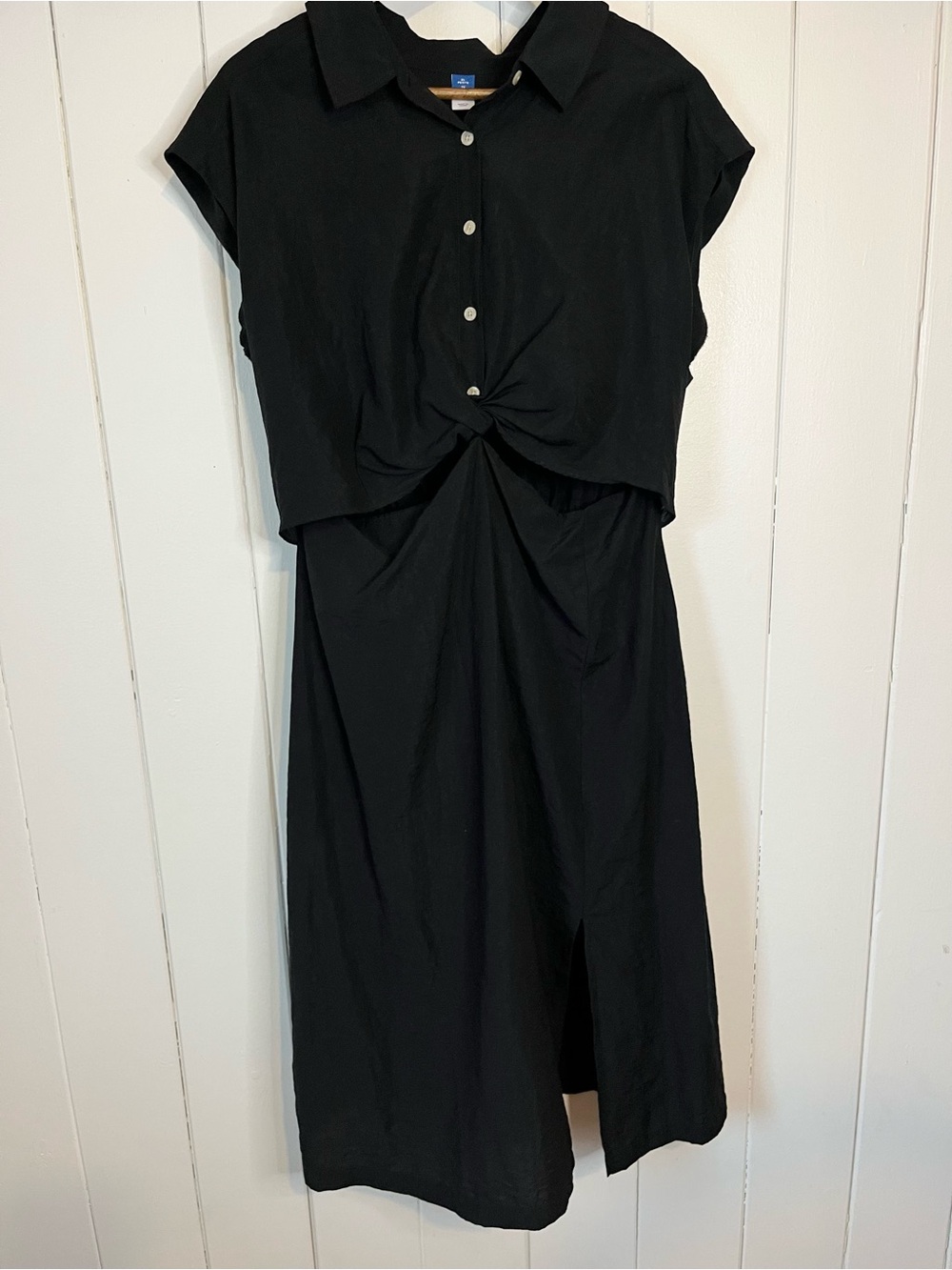 Old Navy Black Collared Dress with Cut-outs. Size XL Petite.